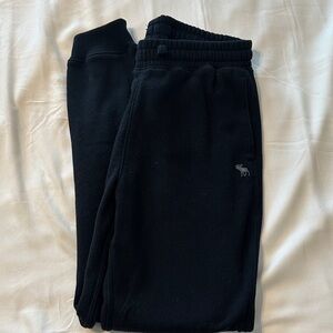 Abercrombie & Fitch Black Kids Sweatpants with Moose Logo